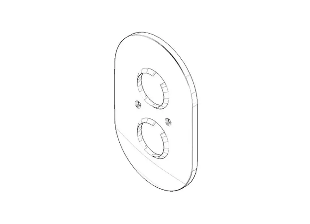 DORNBRACHT Abdeckung mit Mengenregulierung ERSATZTEILE 90110205800 151 x 241 x 16 mm Chrom, 90110205800-00 Galeriebild 1